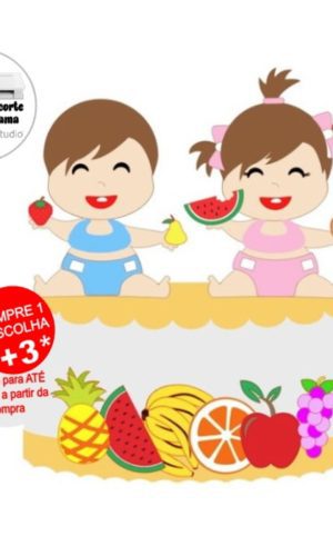 Arquivo de Corte Topo de Bolo Frutinhas Bebês - Introdução
