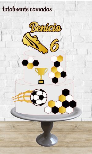 Arquivo de Corte Topo de Bolo Futebol 2 Andares