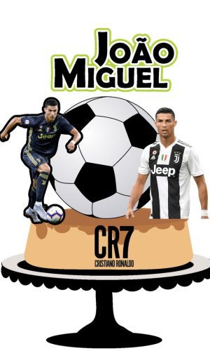 Arquivo de corte Topo de Bolo Futebol CR7 01