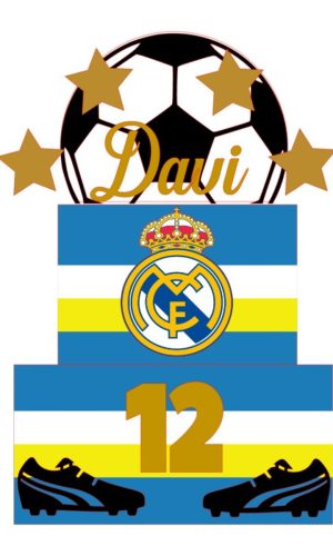 Arquivo de Corte Topo de Bolo Futebol Real Madri