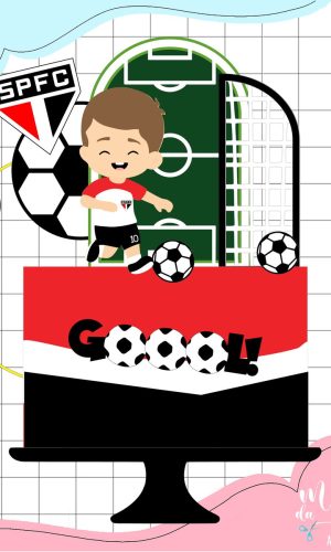 Arquivo de Corte: Topo de Bolo Futebol São Paulo 001