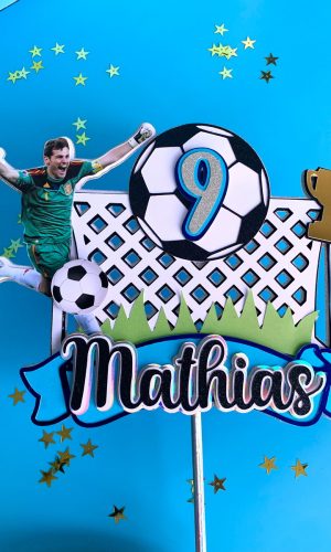 Arquivo de Corte Topo de Bolo Futebol Studio+brinde