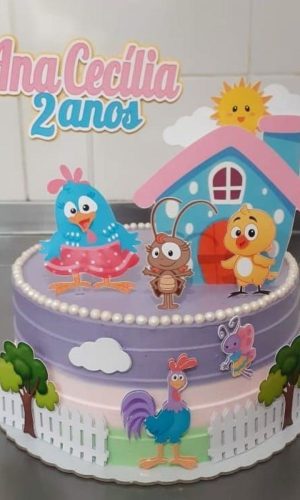 Arquivo de Corte Topo de Bolo Galinha Pintadinha 15