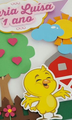 Arquivo de corte topo de bolo galinha pintadinha