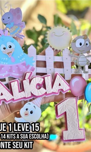 Arquivo de Corte Topo de Bolo Galinha Pintadinha Candy 1