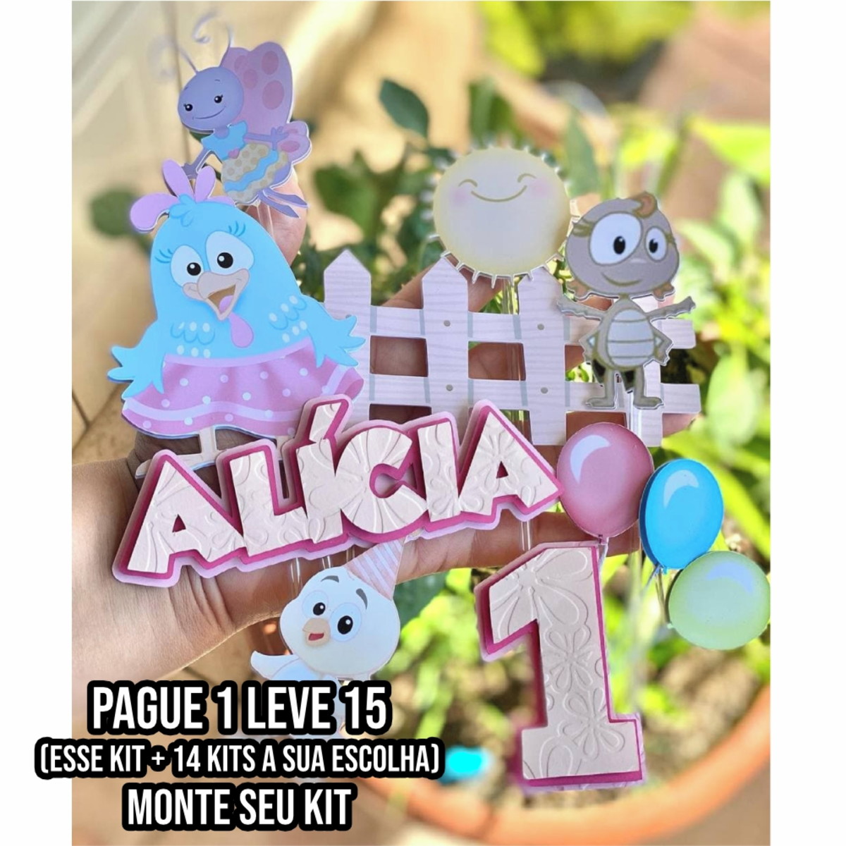 Arquivo de Corte Topo de Bolo Galinha Pintadinha Candy 1