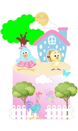 Arquivo de Corte Topo de Bolo Galinha Pintadinha Candy