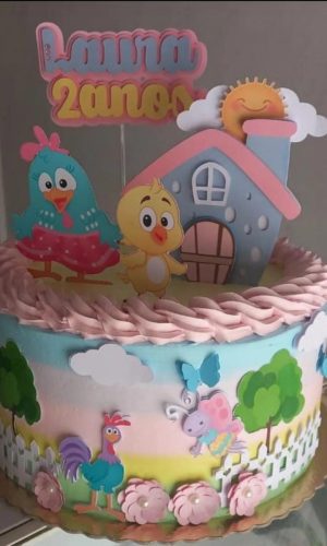 Arquivo de Corte Topo de Bolo Galinha Pintadinha Cut
