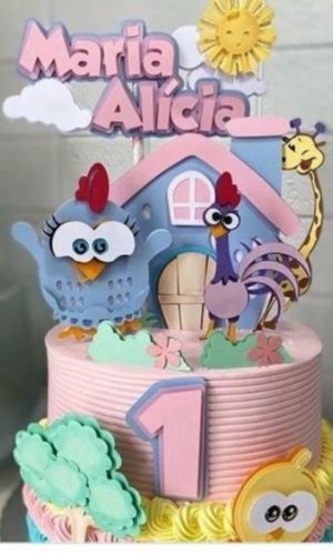 Arquivo de Corte Topo de Bolo Galinha Pintadinha