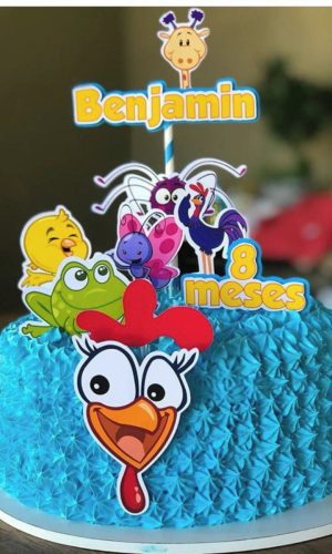 Arquivo de Corte-Topo de Bolo Galinha Pintadinha-STUDIO