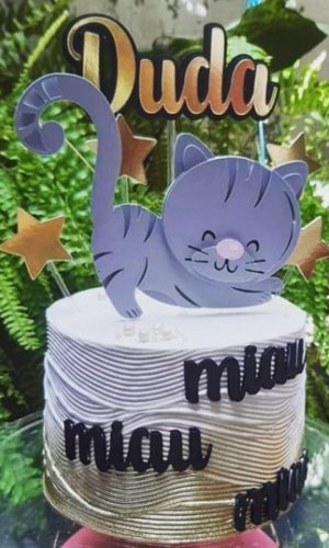 Arquivo de Corte Topo de Bolo Gatinho Camadas