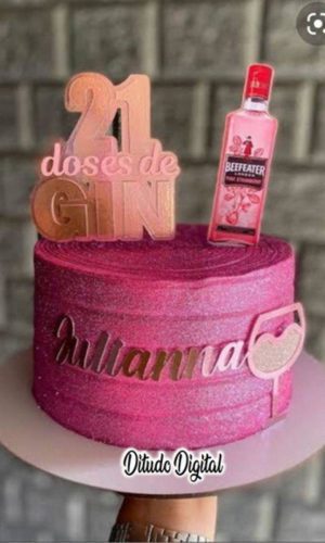 Arquivo de Corte Topo de Bolo Gin Studio