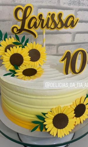Arquivo de corte Topo de Bolo Girassol