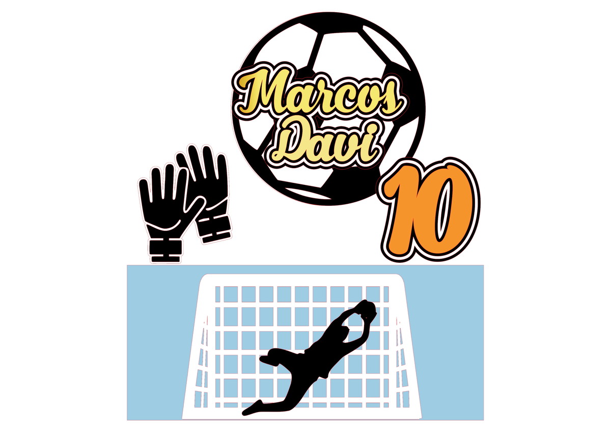 Arquivo de Corte Topo de Bolo Goleiro Studio 001