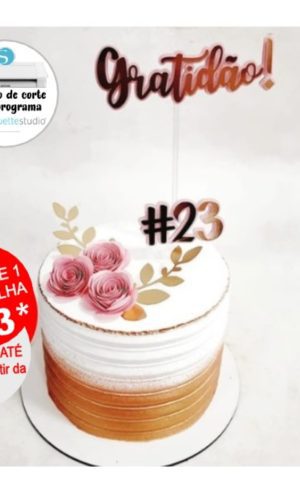 Arquivo de Corte Topo de Bolo Gratidão