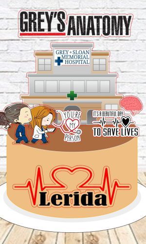 Arquivo de Corte Topo de Bolo Greys Anatomy Studio