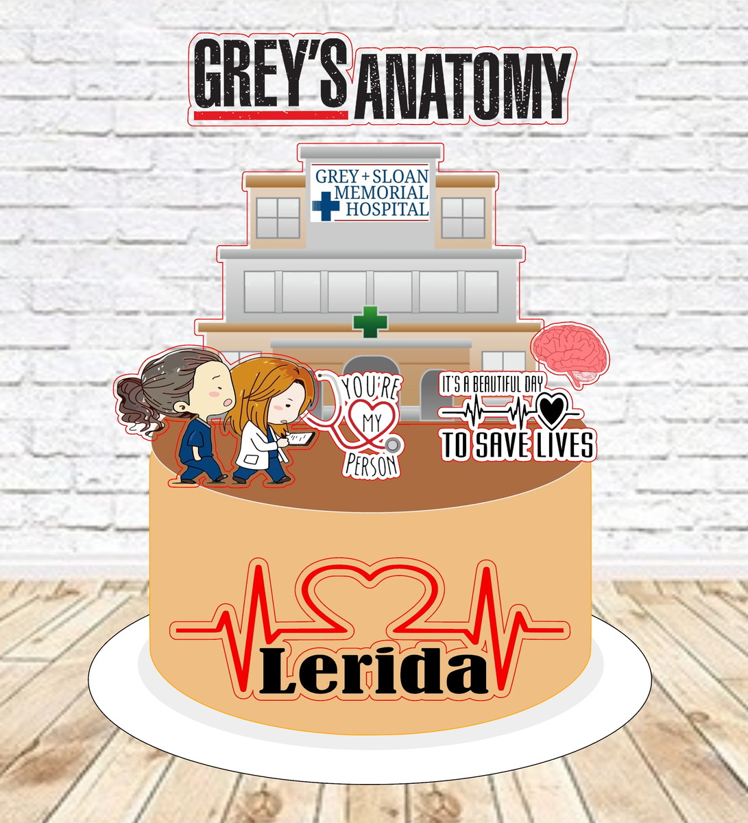 Arquivo de Corte Topo de Bolo Greys Anatomy Studio