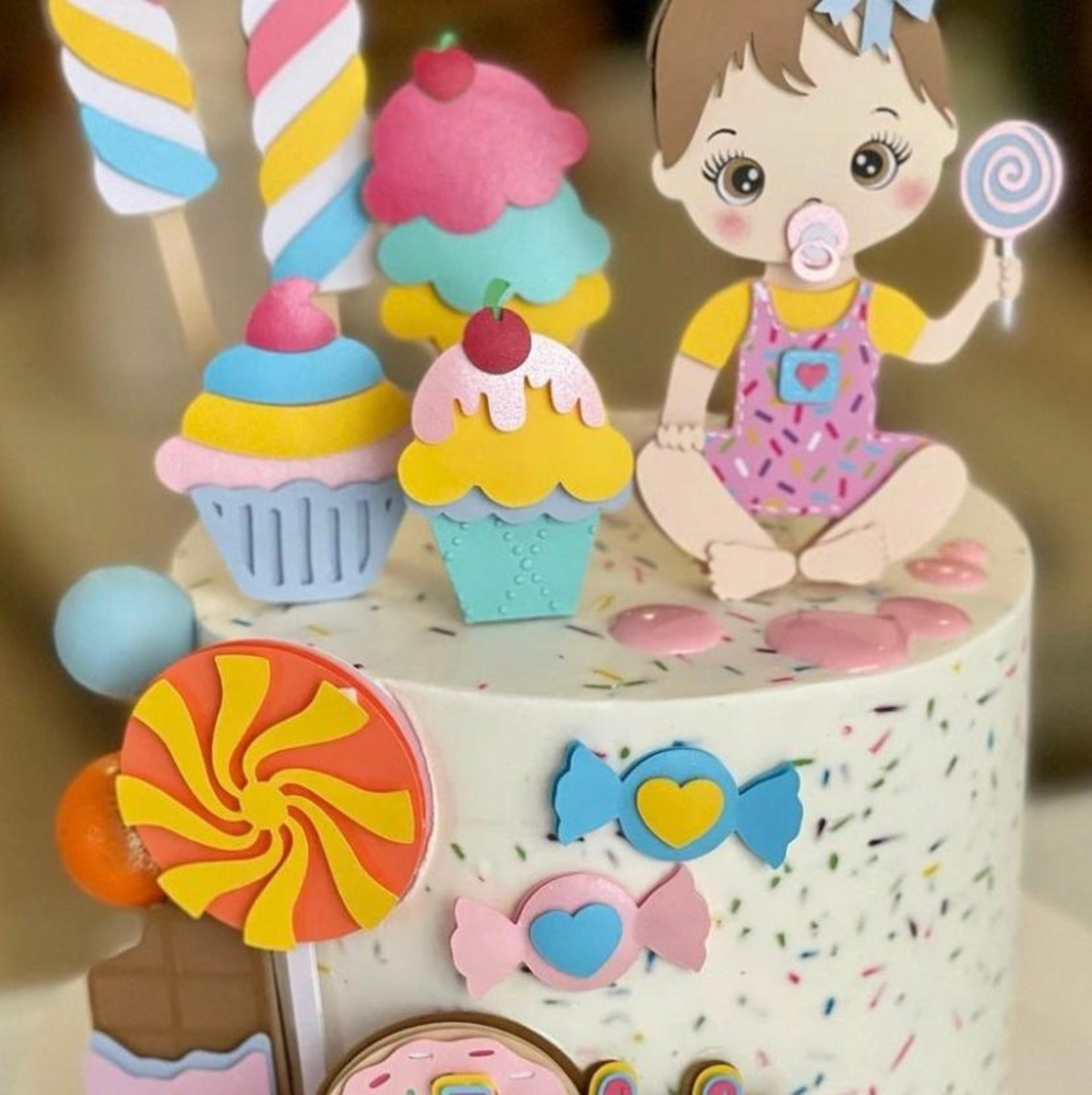 Arquivo de Corte Topo de Bolo Guloseima Doce Menina