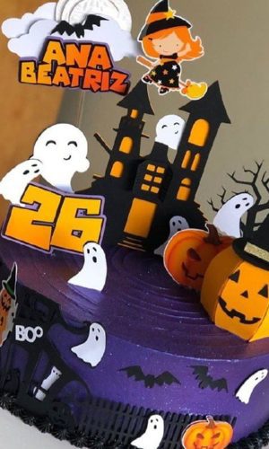 Arquivo de corte topo de bolo halloween abobora 3D