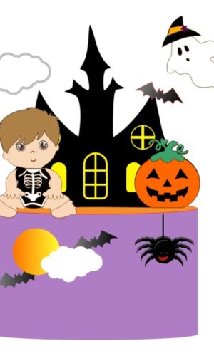 Arquivo de Corte Topo de Bolo Halloween - Bebê
