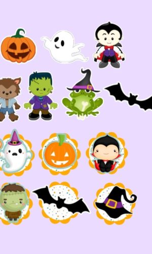 Arquivo de Corte Topo de Bolo Halloween Camada Bebê + Docinh