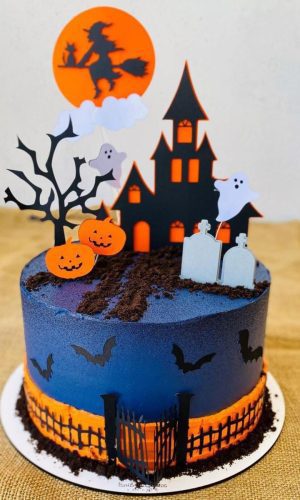 Arquivo de Corte Topo de Bolo Halloween Castelo Camadas