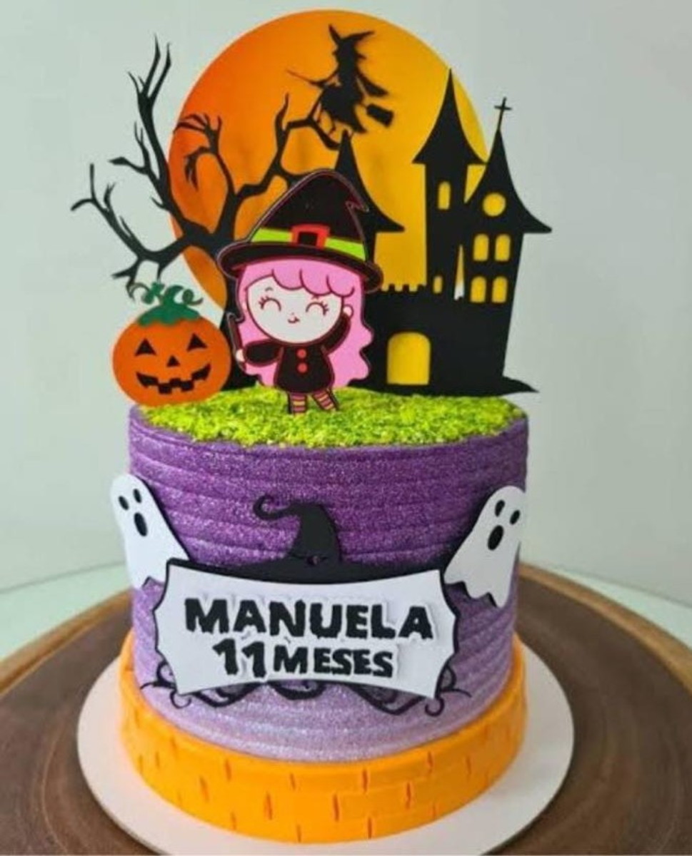 Arquivo de Corte Topo de Bolo Halloween em Camadas 1482