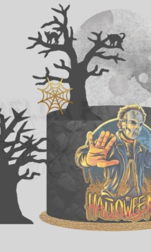 Arquivo de Corte Topo de Bolo Halloween Jason - Bf
