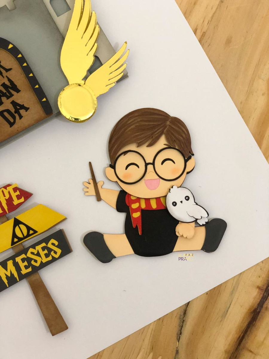 Arquivo de Corte Topo de Bolo Harry Potter Baby + Brinde