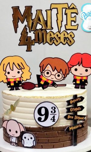 Arquivo de Corte/topo de Bolo - Harry Potter Camadas + Fonte
