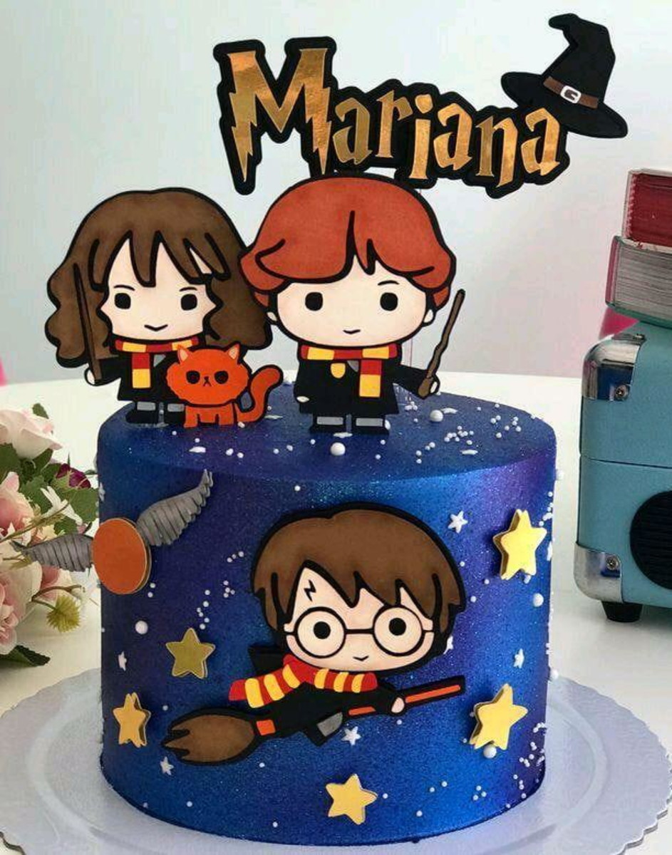 Arquivo de Corte Topo de Bolo Harry Potter em Camadas #291#