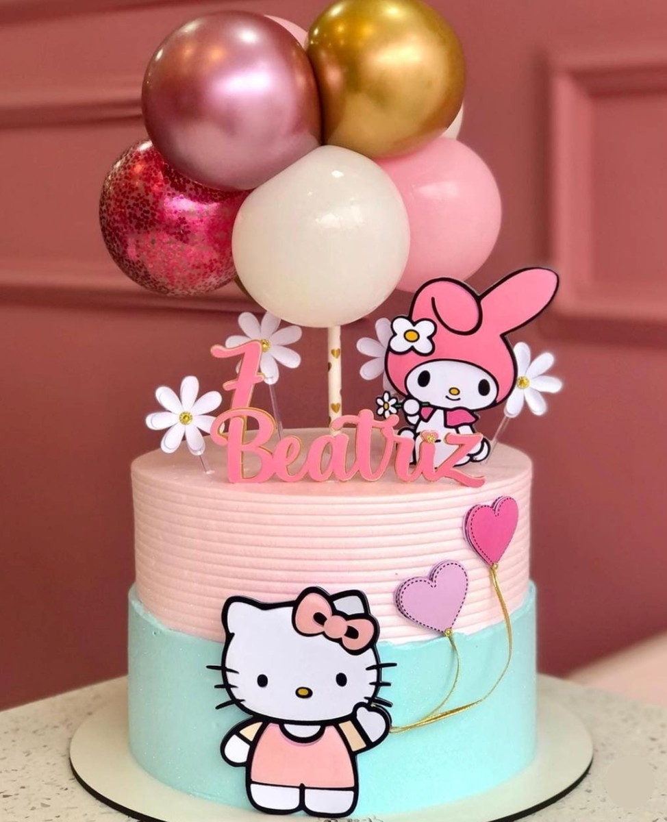 Arquivo de Corte Topo de Bolo Hello Kitty em Camadas 1407