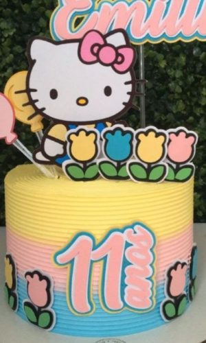 Arquivo de Corte Topo de Bolo Hello Kitty em Camadas 1683