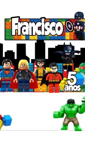 Arquivo de Corte Topo de Bolo Herois Lego