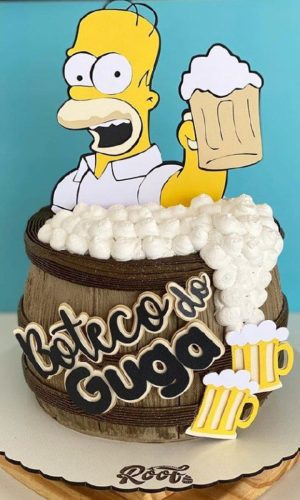 204 Arquivo de corte Topo de bolo Homer Simpson