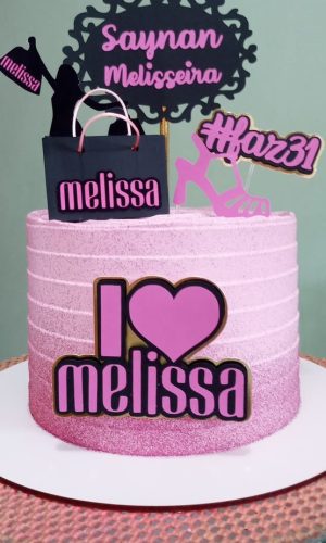 Arquivo De Corte Topo De Bolo I Love Melissa