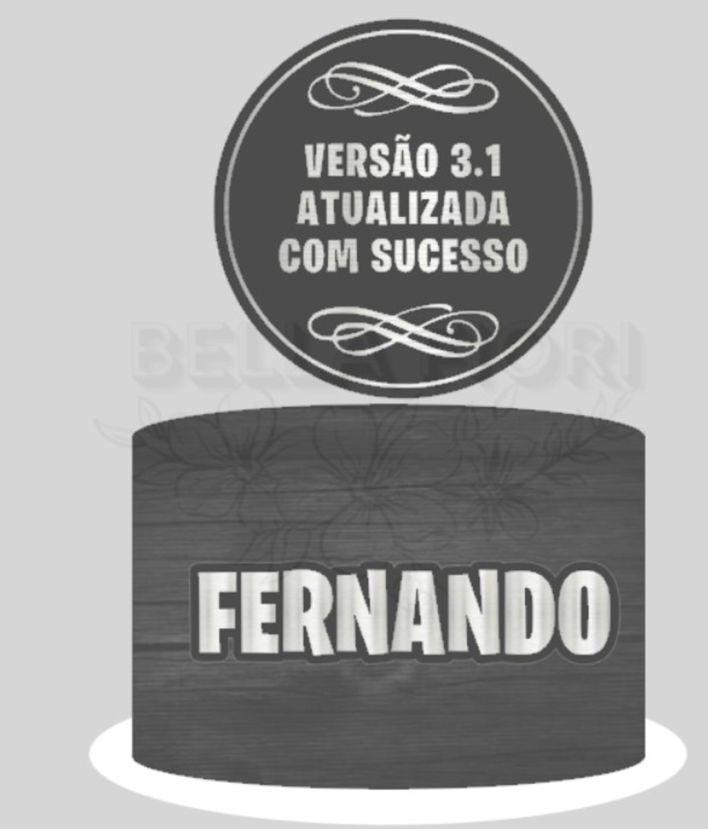 Arquivo de Corte Topo de Bolo Idade Versão 3.1 - Bf