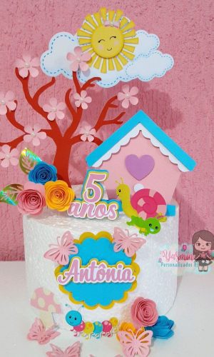 Arquivo de Corte Topo de Bolo Jardim Encantado