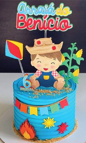 Arquivo de Corte Topo de Bolo Junino Menino Baby Arraiá 066