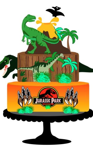 Arquivo de Corte Topo de Bolo Jurassic Parck (dinossauro)
