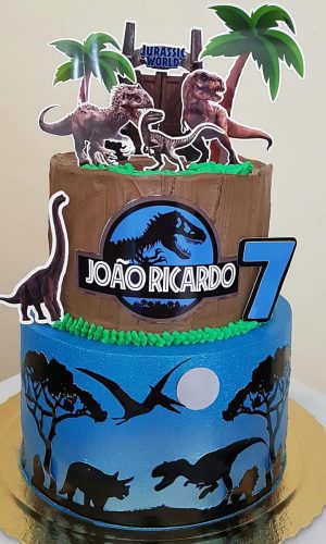 ARQUIVO DE CORTE TOPO DE BOLO JURASSIC PARK DINOSSAUROS