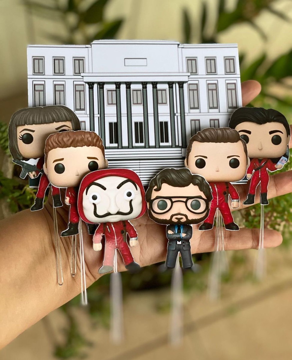Arquivo de Corte Topo de Bolo La Casa de Papel Cute