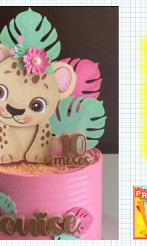 Arquivo De Corte Topo De Bolo Leopardo Cute *studio*