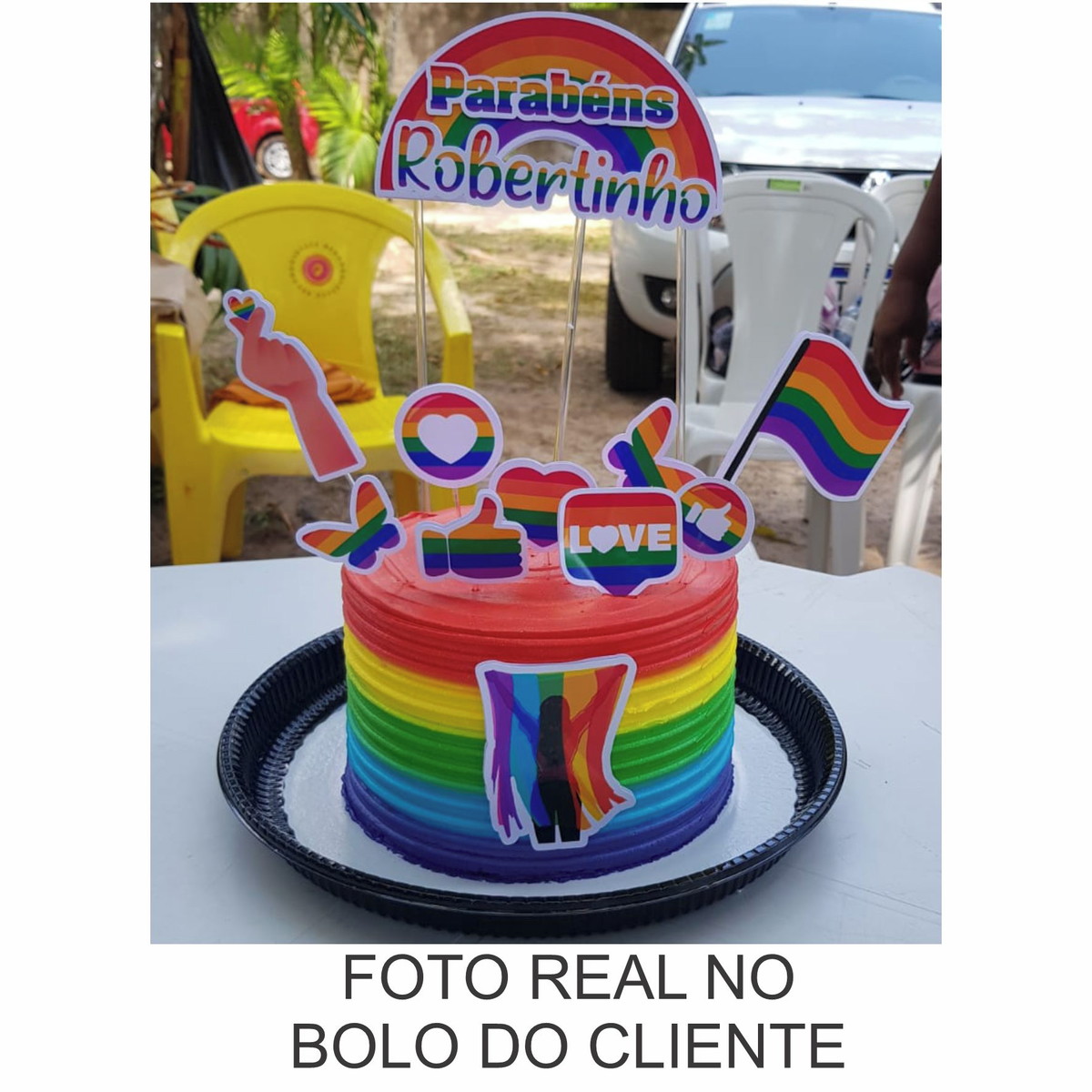 Arquivo de Corte Topo de Bolo LGBT - Imagem 5
