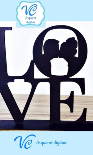 Arquivo de Corte Topo de Bolo LOVE Casal Apaixonado