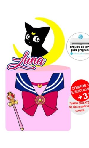 Arquivo De Corte Topo De Bolo Luna - Sailor Moon