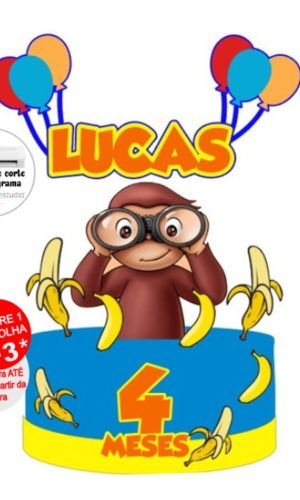 Arquivo de Corte Topo de Bolo Macaco - Curioso