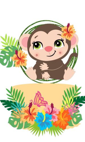ARQUIVO DE CORTE TOPO DE BOLO macaco macaquinho
