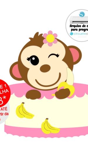 Arquivo de Corte Topo de Bolo Macaquinha