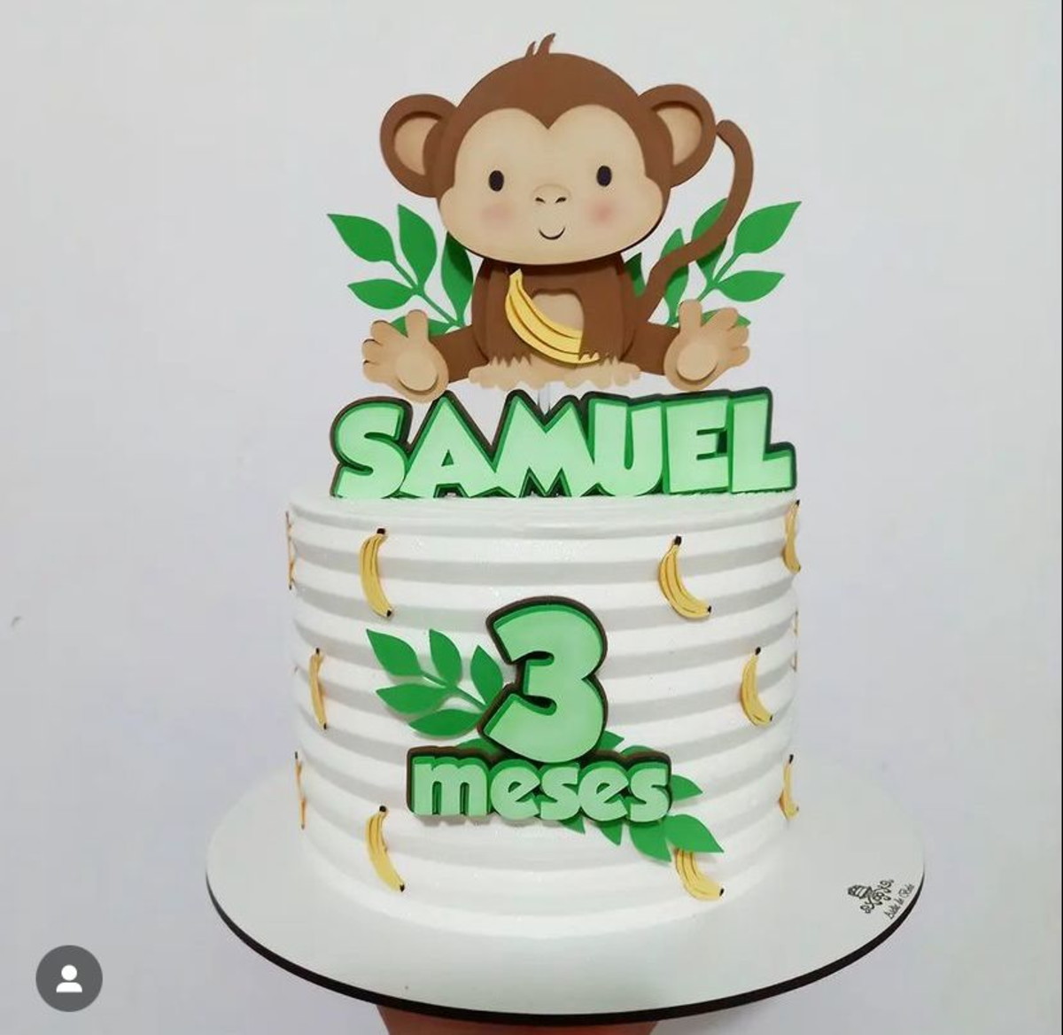 Arquivo de Corte Topo de Bolo Macaquinho .studio